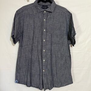 Daniel Cremieux-Men's Blue Patterned Shirt SZ XL Slum fit